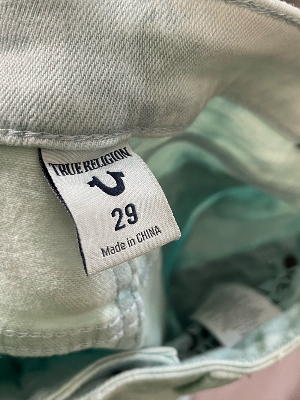 NWT True Religion Halle Mid Rise Super Skinny Jeans Size 29 - Light Tie Dye Wash - Picture 8 of 10